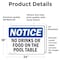 Signmission No Drinks Or Food On Pool Table, 24 in W x Rectangle, Vinyl Decal OS-2PACK-NS-D-1824-L-14493 - alternate 3